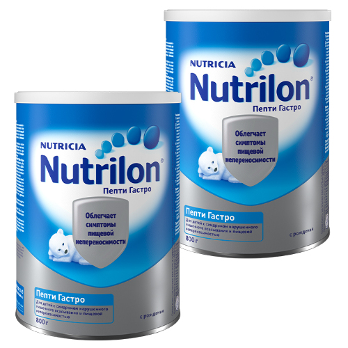 Набор молочной смеси NUTRILON Пепти Гастро с рождения 800г из 2 шт. со скидкой 10%