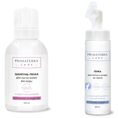Комплект Primaterra Care Пенка 200 мл и Шампунь 500 мл