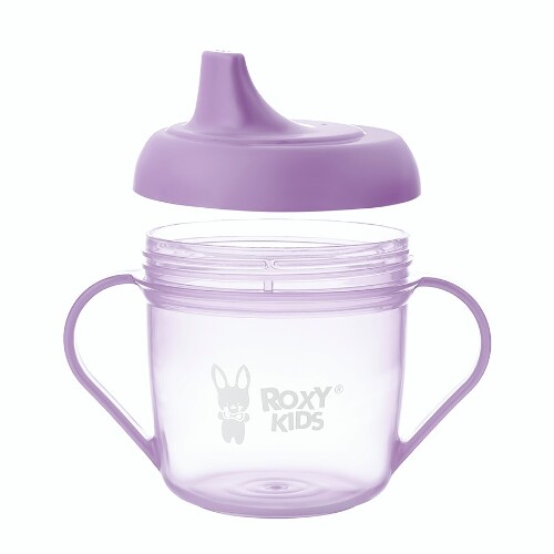 Roxy-kids кружка-поильник с носиком 9+ 180 мл/лавандовый
