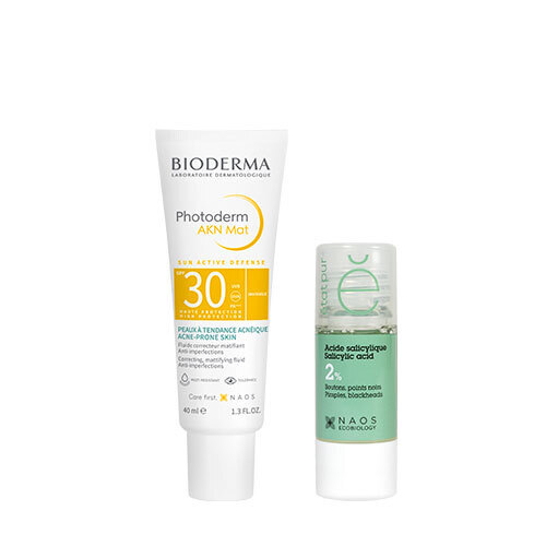 Набор Bioderma Photoderm Солнцезащитная матирующая Эмульсия AKN SPF 30 40 мл + Etat Pur Сыворотка с салициловой кислотой 2% 15 м