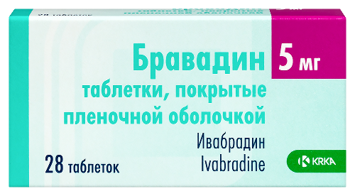 Бравадин 5 мг 28 шт. таблетки, покрытые пленочной оболочкой