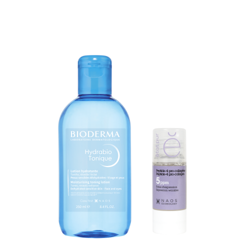 Набор Bioderma Hydrabio Тонизирующий увлажняющий лосьон 250мл + Etat Pur Сыворотка ПЕПТИД-4 ПРО-КОЛЛАГЕН 15мл