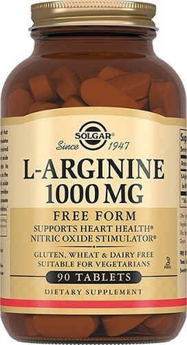 Солгар l-аргинин 1000 мг 90 шт. таблетки массой 1695 мг