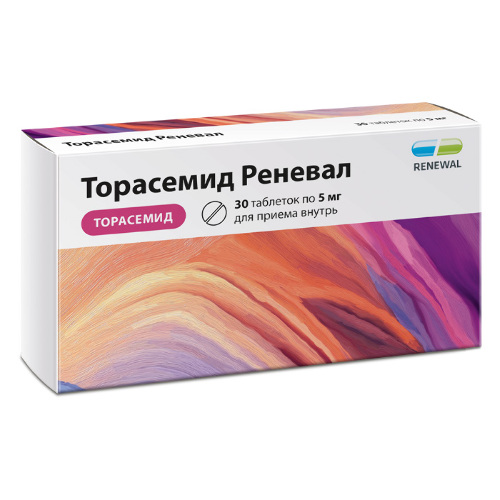 Торасемид реневал 5 мг 30 шт. таблетки