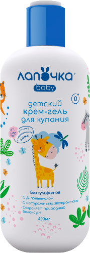 Лапочка крем-гель для купания детский 400 мл