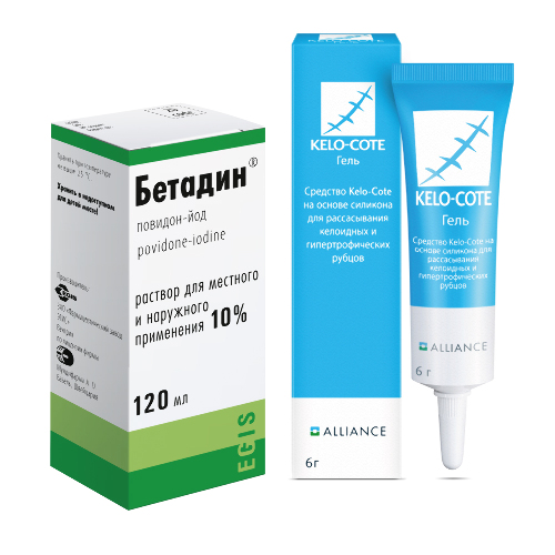 Набор БЕТАДИН 10% 120МЛ ФЛАК/КАП Р-Р + Кело-коут 6 гр гель по специальной цене