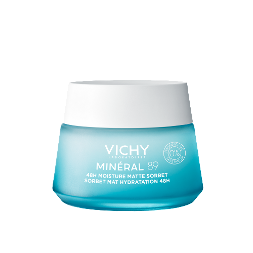 Vichy mineral 89 гель-сорбет для лица с увлажнением 48 ч матирующий 50 мл