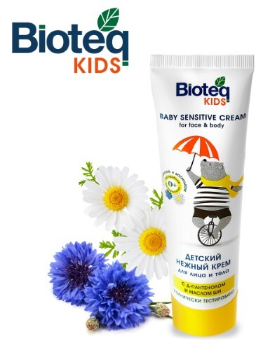 Купить Bioteq kids детский нежный крем для лица и тела с ромашкой и васильком 100 мл цена