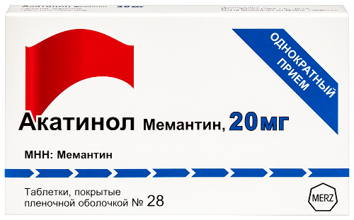 Купить Акатинол мемантин 20 мг 28 шт. таблетки, покрытые пленочной оболочкой цена