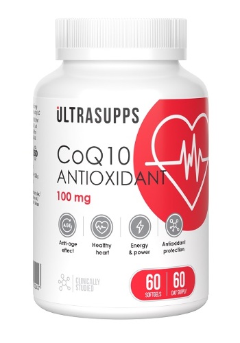 Купить Ультрасаппс коэнзим q10 антиоксидант 100 мг 60 шт. капсулы массой 380 мг/банка цена