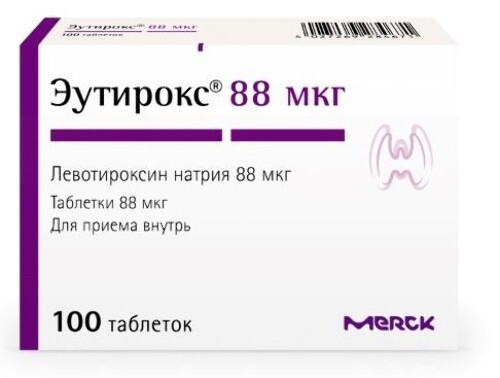 Эутирокс 88 мкг 100 шт. таблетки