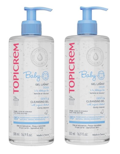 Набор Топикрем baby гель нежный очищающий 500мл из 2 уп со скидкой