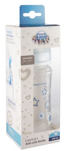 Canpol babies бутылочка easystart антиколиковая newborn baby 240 мл/голубой