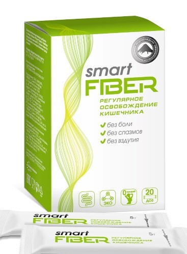 Купить Smart fiber смарт файбер 20 шт. саше-пакет массой 5 гр порошок/пищевые волокна цена