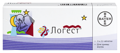 Купить Логест 63 шт. таблетки, покрытые оболочкой цена