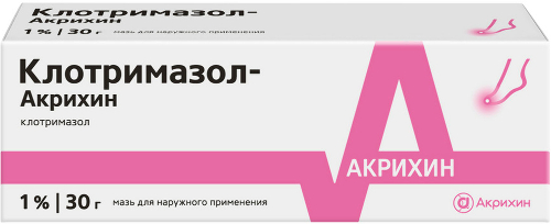 Купить Клотримазол-акрихин 1% мазь для наружного применения 30 гр цена