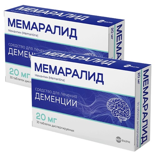 Набор из 2-х уп Мемаралид 20мг №30 табл со скидкой