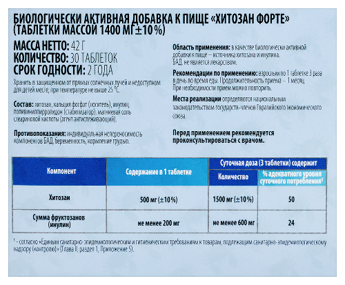 ХИТОЗАН ФОРТЕ