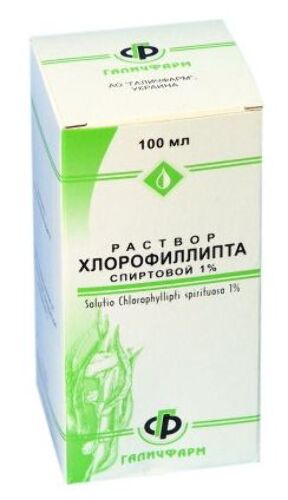 ХЛОРОФИЛЛИПТ 1% 100МЛ СПИРТ Р-Р