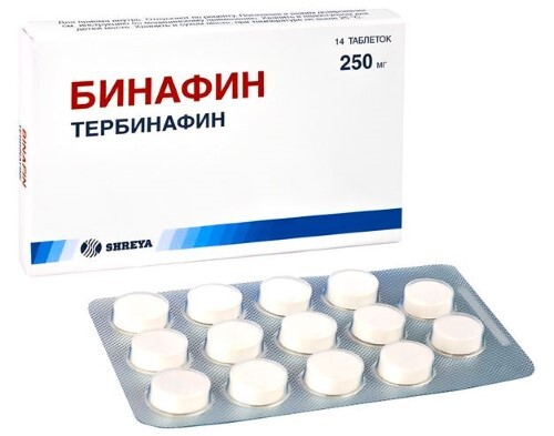 Бинафин 250 мг 14 шт. таблетки