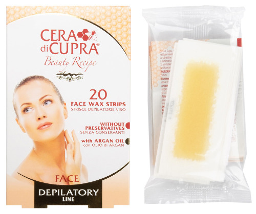 Cera di cupra полоски восковые для депиляции лица 20 шт.