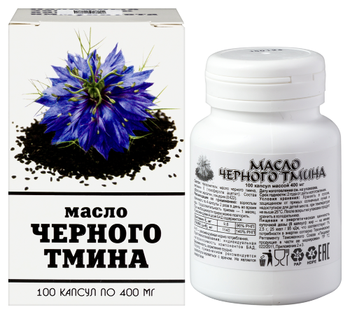 Купить Масло черного тмина 100 шт. капсулы массой 400 мг цена