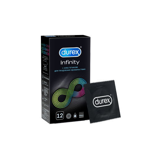 Durex презерватив с анестетиком infinity гладкие (вариант 2) 12 шт.