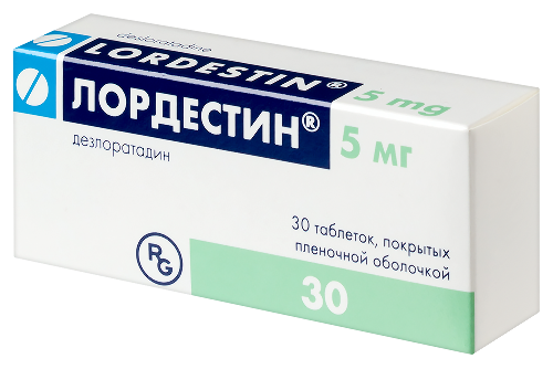 Лордестин 5 мг 30 шт. таблетки, покрытые пленочной оболочкой