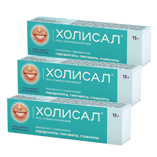 Набор из 3-х упаковок Холисал Гель 15г по специальной цене