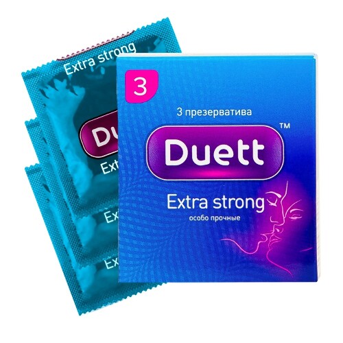 Презервативы duett extra strong особо прочные 3 шт.