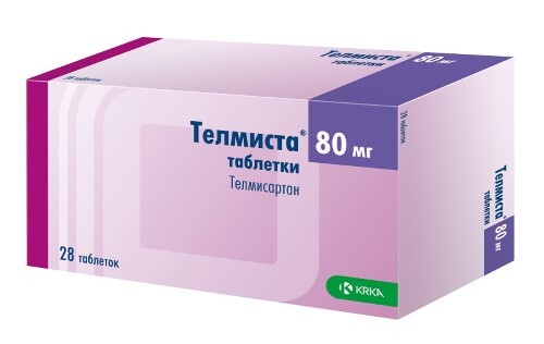 Купить Телмиста 80 мг 28 шт. таблетки цена