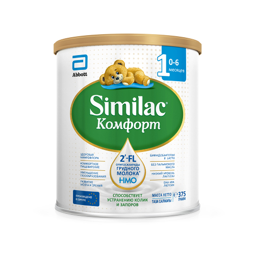 Купить Similac 1 комфорт смесь сухая для детей от 0 до 6 мес 375 гр цена