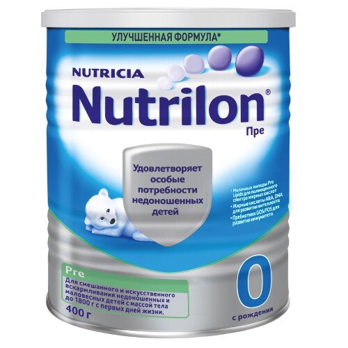 Pre 0 сухая смесь с молочными липидами pro lipids для недоношенных и маловесных детей 400 гр
