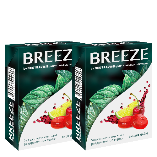 Набор Breez by Neotravisil растительные пастилки со вкусом вишня-лайм 12 шт.