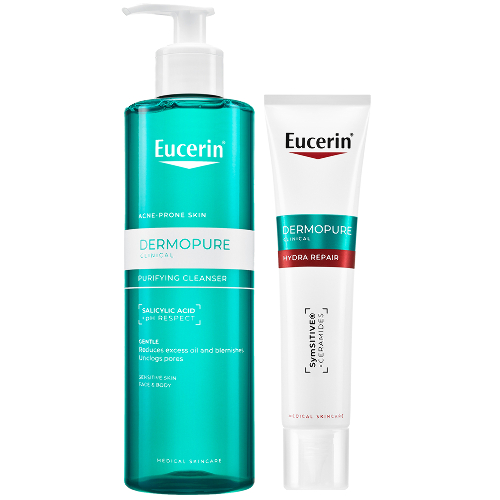 Набор EUCERIN DERMOPURE: HYDRA REPAIR КРЕМ УВЛАЖНЯЮЩИЙ УСПОКАИВАЮЩИЙ ДЛЯ ПРОБЛЕМНОЙ КОЖИ 40МЛ + ГЕЛЬ ДЛЯ УМЫВАНИЯ ДЛЯ ПРОБЛЕМНОЙ КОЖИ 200МЛ