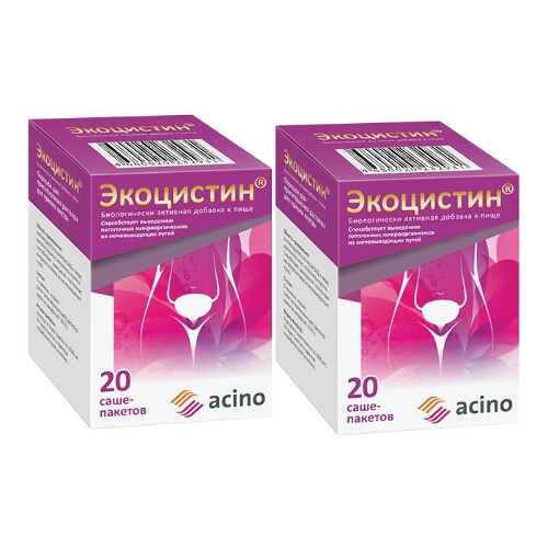 Купить Экоцистин 20 шт. саше-пакет по 3000 мг порошок для раствора и для приема внутрь цена