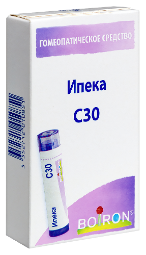 ИПЕКА C30 ГОМЕОПАТ МОНОКОМП ПРЕПАРАТ РАСТИТ ПРОИСХОЖД
