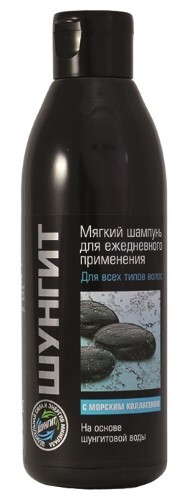 Купить ПРИРОДНАЯ АПТЕКА ШАМПУНЬ МЯГКИЙ ДЛЯ ВСЕХ ТИПОВ ВОЛОС ШУНГИТ 300МЛ цена