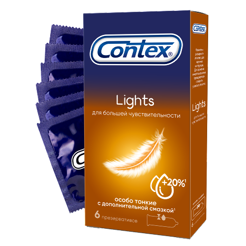 Презервативы Contex Lights особо тонкие 6 шт.