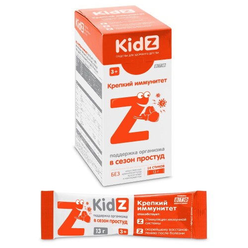 Купить КИДЗ (KIDZ) КРЕПКИЙ ИММУНИТЕТ N14 СТИК МАССОЙ 13Г БАТОНЧИК ЖЕЛЕЙНЫЙ цена