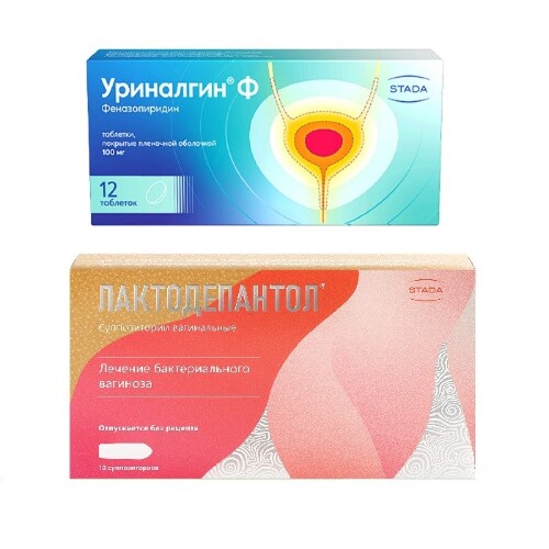 Набор для здоровья женщин  Уриналгин Ф таб №12  и Лактодепантол суп. №10 по специальной цене
