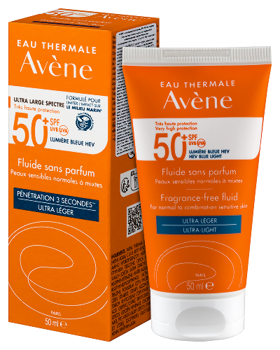 Avene флюид солнцезащитный spf 50+ без отдушек 50 мл