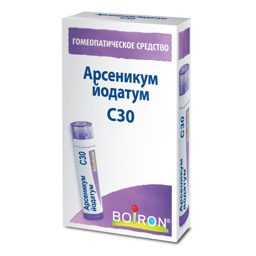 Купить Арсеникум йодатум с30 гомеопатический монокомпонентный препарат минерально-химического происхождения 4 гр гранулы гомеопатические цена