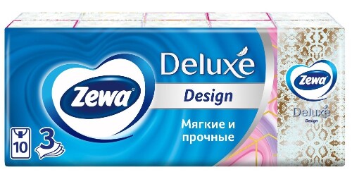 Купить Zewa платочки носовые делюкс/дизайн 10 шт. х 10 цена