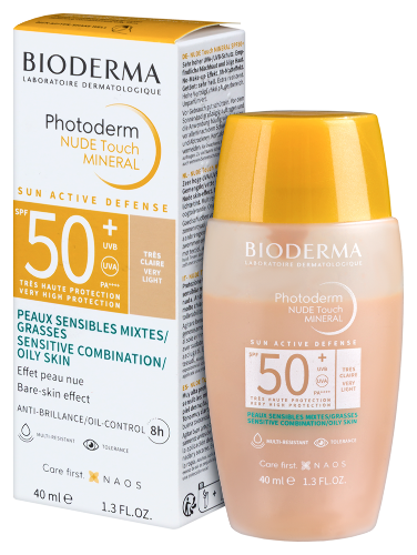 BIODERMA PHOTODERM NUDE TOUCH ФЛЮИД СОЛНЦЕЗАЩИТНЫЙ С ТОНОМ SPF 50+