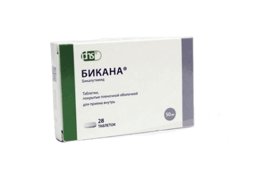 Купить Бикана 50 мг 28 шт. таблетки, покрытые пленочной оболочкой цена