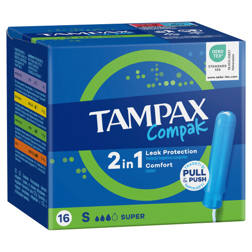 Tampax тампоны compak super с аппликатором 16 шт.