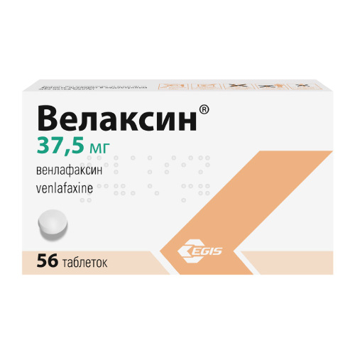 Купить Велаксин 37,5 мг 56 шт. таблетки цена