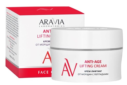 Aravia laboratories крем-лифтинг от морщин с пептидами anti-age lifting cream 50 мл