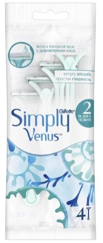 Gillette venus 2 simply одноразовая бритва 4 шт.